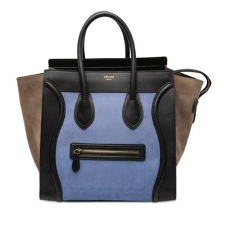 Celine Pre-owned Celine Mini Tricolor Nubuck and Smooth Calfskin Luggage Tote Ladies KP2JWIORAWQ4OQA4