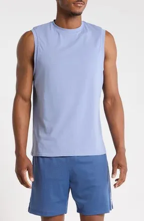 90 Degree by Reflex Crewneck Stretch Cotton Tank in Cloud Mist at Nordstrom Rack, Size Xx-Large