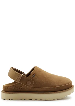 UGG Ugg Goldenstar Clog Suede Sliders - Beige - 39 (IT39/ UK6)