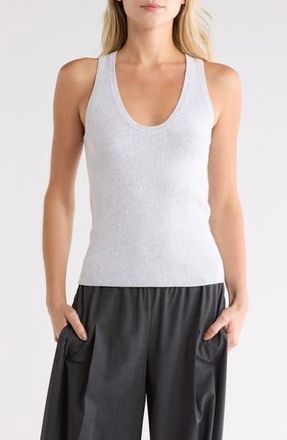 TWP Scoop Neck Knit Tank in White Heather Grey at Nordstrom Rack, Size X-Large