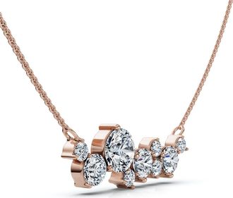 Pompeii3 1Ct Diamond Constellation Pendant Lab Grown Necklace 18 Chain