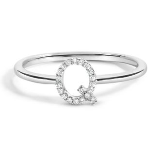 House of Brilliance 10K Gold Diamond Accent Initial A-Z Ring