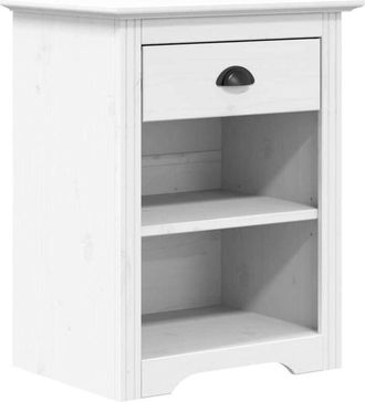 vidaXL Bedside Cabinet BODO White 53x38.5x66 cm Solid Wood Pine vidaXL