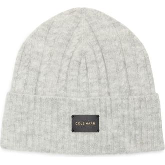 Cole Haan Cable Stitch Beanie in Soft Grey at Nordstrom Rack