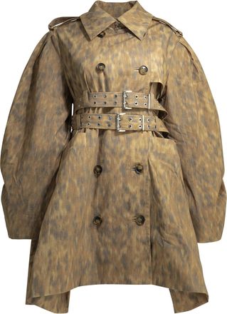 Ganni Trenchcoat mit Animal-Print