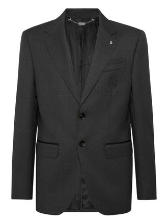 Billionaire Boys Club embroidered-detail buttoned blazer - men - Fabric - 60 - Black