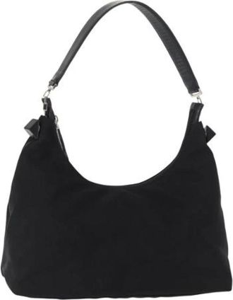 Ferragamo Pre-owned Shoulder Bags, female, Black, Size: ONE SIZE Pre-owned Nylon Shoulder Bag