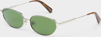 Jacquemus Alba sunglasses with green lenses