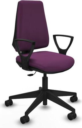 Piqueras y Crespo Piqueras Y Crespo - Elche Cp Similpiel Morado Brazos Fijos Base Piramidal Ruedas Nailon 65mm