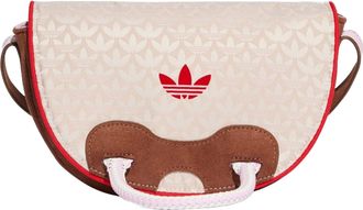 adidas (WMNS) adidas Trefoil Monogram Jacquard Suede Satchel Bag Wonder Taupe Brown IT7336