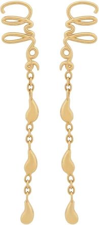 Chlo&eacute; Golden Bijoux Oorbellen met Gegraveerd Logo - Dames - Oorbellen - Geel - ONE Size - Accessoires