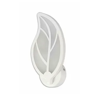 Trade Shop Trade Shop Traesio - Trade Shop - Applique Foglia A Parete 7 Watt Lampada Abat Jour Luce Fredda Calda Naturale E32