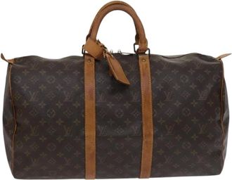 Louis Vuitton Pre-owned Weekend Bags, female, Brown, Size: ONE SIZE Pre-owned Keepall Travel Bag