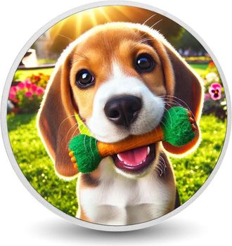 OEM Moneda De Plata Coloreada Fetch And Sunshine De 1 Oz