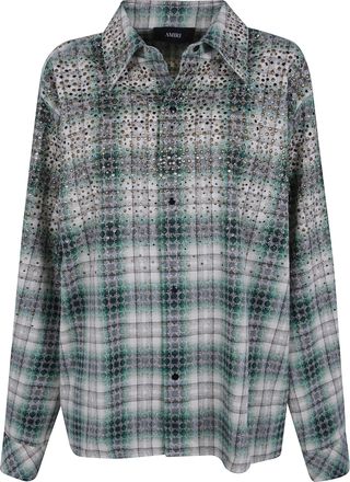 Amiri Shirt Flannel Crystal Os Western