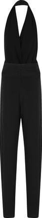 Andamane Black Astra Open-Back Deep V-Neck Jumpsuit