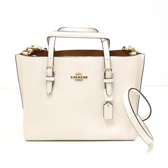 Coach White Leather Tote Bag (Pre-Owned)