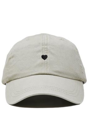 Dalix Lil Heart Dad Cap in Washed Stone White at Nordstrom
