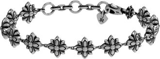 John Richmond Armband met bloemmotieven - Dames - Armbanden - Grijs - ONE Size - Accessoires