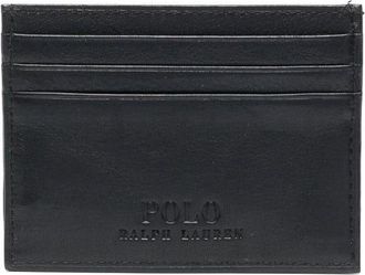 Polo Ralph Lauren debossed-leather leather cardholder - men - Calf Leather - One Size - Black