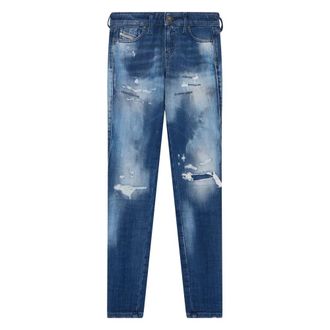 Diesel Slim-fit Jeans, female, Blue, Size: W23 Slim-fit Jeans With Rips