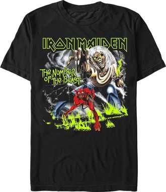 Iron Maiden Mens Iron Maiden Number of the Beast T Shirt in Black at Nordstrom, Size Xxx-Large