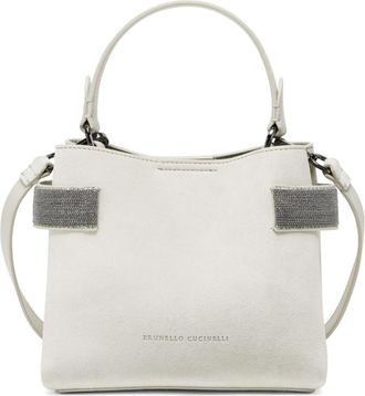 Brunello Cucinelli White Suede handbag
