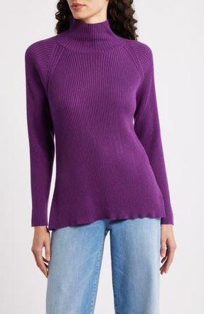 Eileen Fisher Rib Turtleneck Wool Sweater in Dahlia at Nordstrom Rack, Size Xx-Small