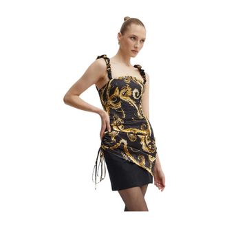 Versace Jeans Couture Dames, Jurken, Veelkleurig, Maat: XS Katoen