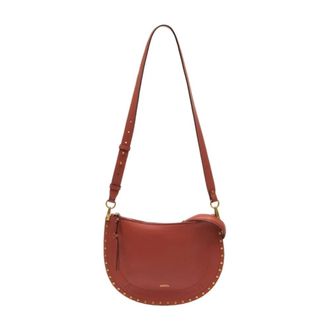Isabel Marant Oskan Soft Zip Shoulder Bag - female - Isabel Marant - Cross Body Bags - Red - ONE SIZE - Bags
