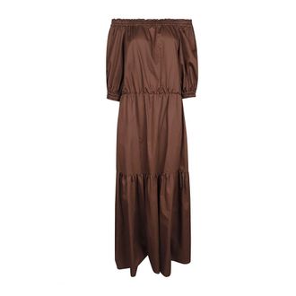Crida Milano Maxi Dresses, female, Brown, Size: XS/S Maxi Dress