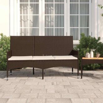 vidaXL Furniture Limited - Panca da Giardino a 3 Posti con Cuscini in