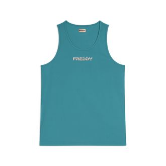 Freddy Canotta regular in tessuto quick dry con retro vogatore