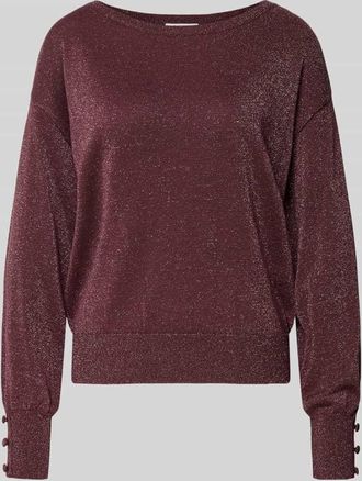 b.young B.Young Strickpullover mit Zierknöpfen Modell MOBBE in Mittelbraun, Größe XXL