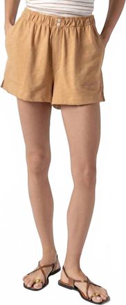 Lilla P Womens Faux Fly Short In Teak