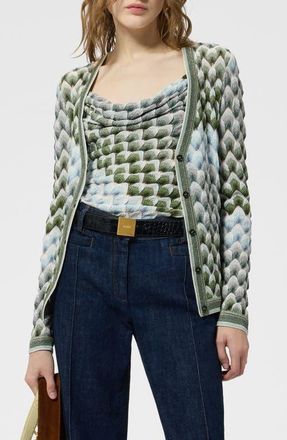 Missoni Metallic Lace Cowl Neck Camisole in Green/light Blue/white Base at Nordstrom, Size 46