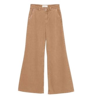 Blumarine Wide Trousers, female, Brown, Size: 2XS Wide Trousers