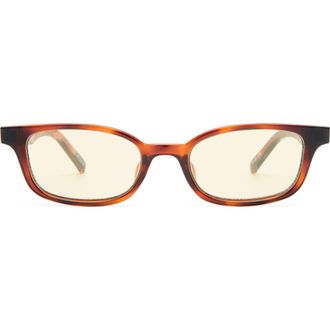 Le Specs Gender Inclusive Echelon 52mm Rectangle Sunglasses in Toffee Tort at Nordstrom