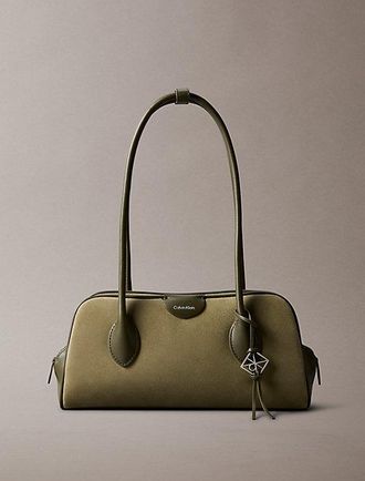 Calvin Klein Bolsa De Hombro Con Logo Con Emblema De Mezcla De Ante Y Piel