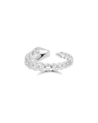 Sphera Milano Silver Cz Snake Ring