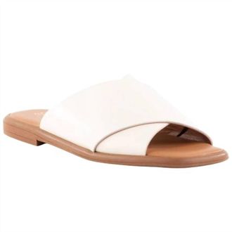 Seychelles Womens Upper Echelon Leather Slide Sandal In Off White