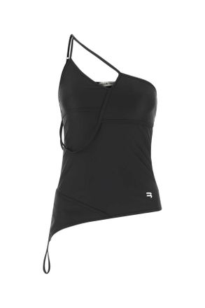 Balenciaga Black Stretch Nylon Top