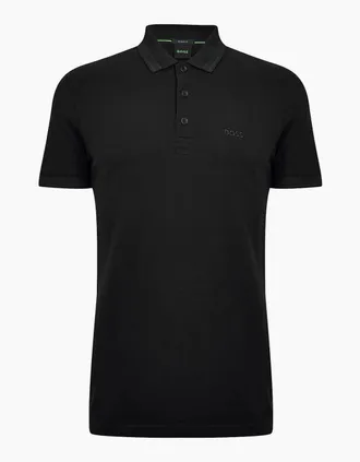 HUGO BOSS Mens Polo Shirt - Black - Size: 42