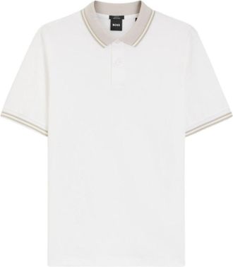 HUGO BOSS White Contrast Trim Polo