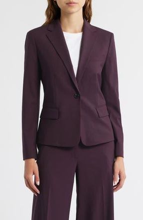 Theory Slim Fit Stretch Wool Blazer in Dark Iris - Hae at Nordstrom Rack, Size 0