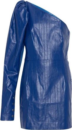 Rotate One-Shoulder Jurk - Dames - Feestkleedjes - Blauw - M - Kleedjes