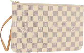 Louis Vuitton Pre-owned Clutches, female, White, Size: ONE SIZE Pre-owned Canvas Pouch