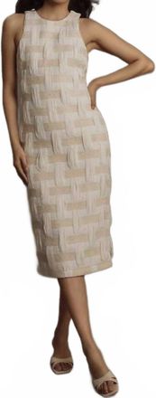 endless rose Racer Back Midi Dress In Ivory
