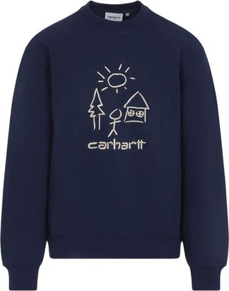 Carhartt Work in Progress Felpa con ricamo - Blu