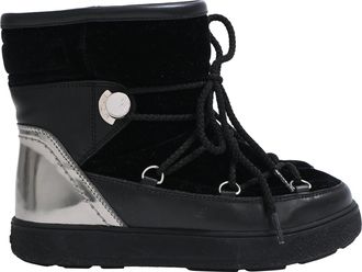 Moncler Stephanie Snow Boots in Black Leather